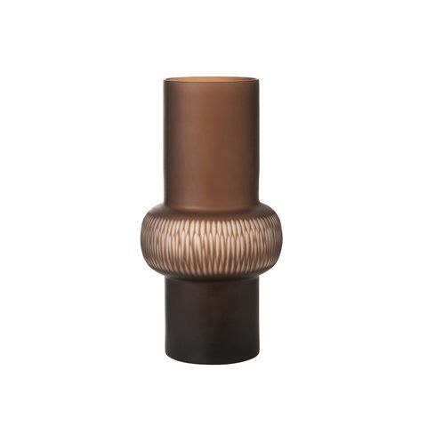 Ваза STRIPE BALL GLASS BROWN L 32050 фото