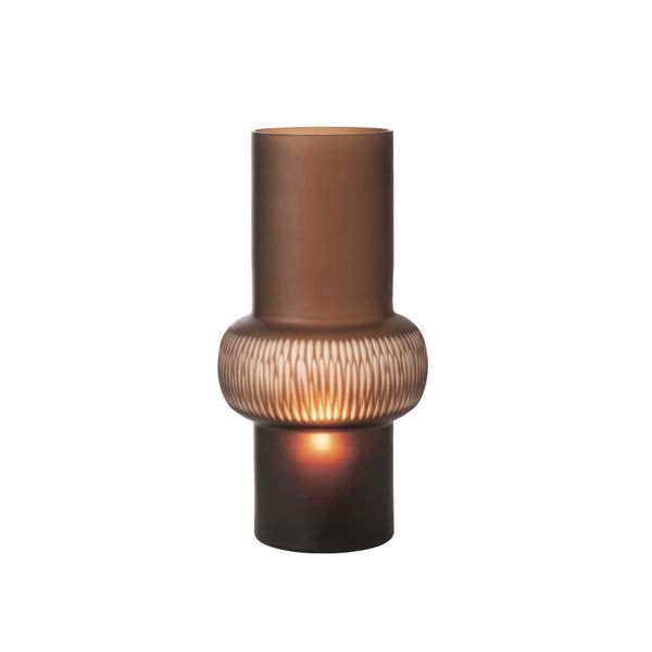 Ваза STRIPE BALL GLASS BROWN L 32050 фото