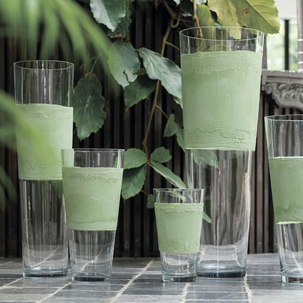Ваза DELPH GLASS TRANS/GREEN L 30549 фото