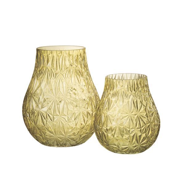 Ваза NOX CUT GLASS YELLOW L 30247 фото