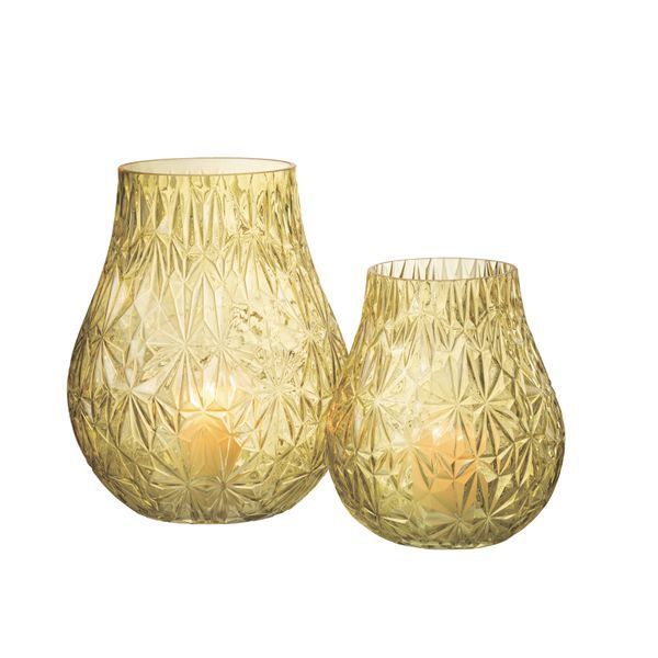 Ваза NOX CUT GLASS YELLOW L 30247 фото
