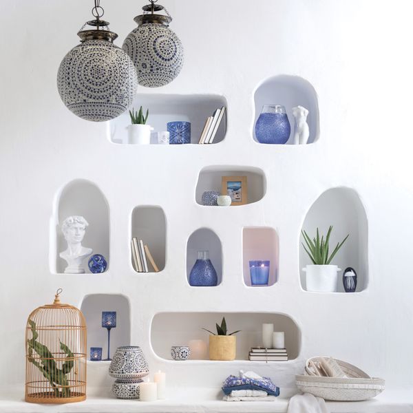 Ваза Santorini Glass Blue Small 21256 фото