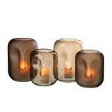 Ваза FACE GLASS BROWN S ASS3 30377 фото