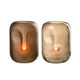 Ваза FACE GLASS BROWN L ASS3 30378 фото