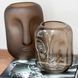 Ваза FACE GLASS BROWN L ASS3 30378 фото 2